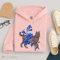 Cat Flower Art Cute Hoodie thumb 4