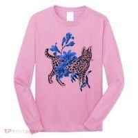 Cat Flower Art Cute Long Sleeve Shirt thumb 0