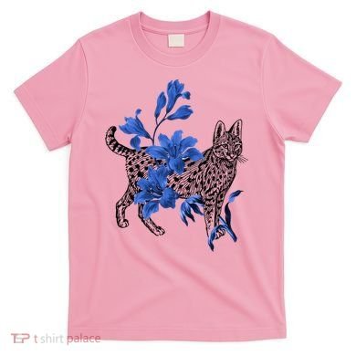 Cat Flower Art Cute T-Shirt