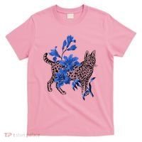 Cat Flower Art Cute T-Shirt thumb 0