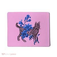 Cat Flower Art Cute Mousepad thumb 0