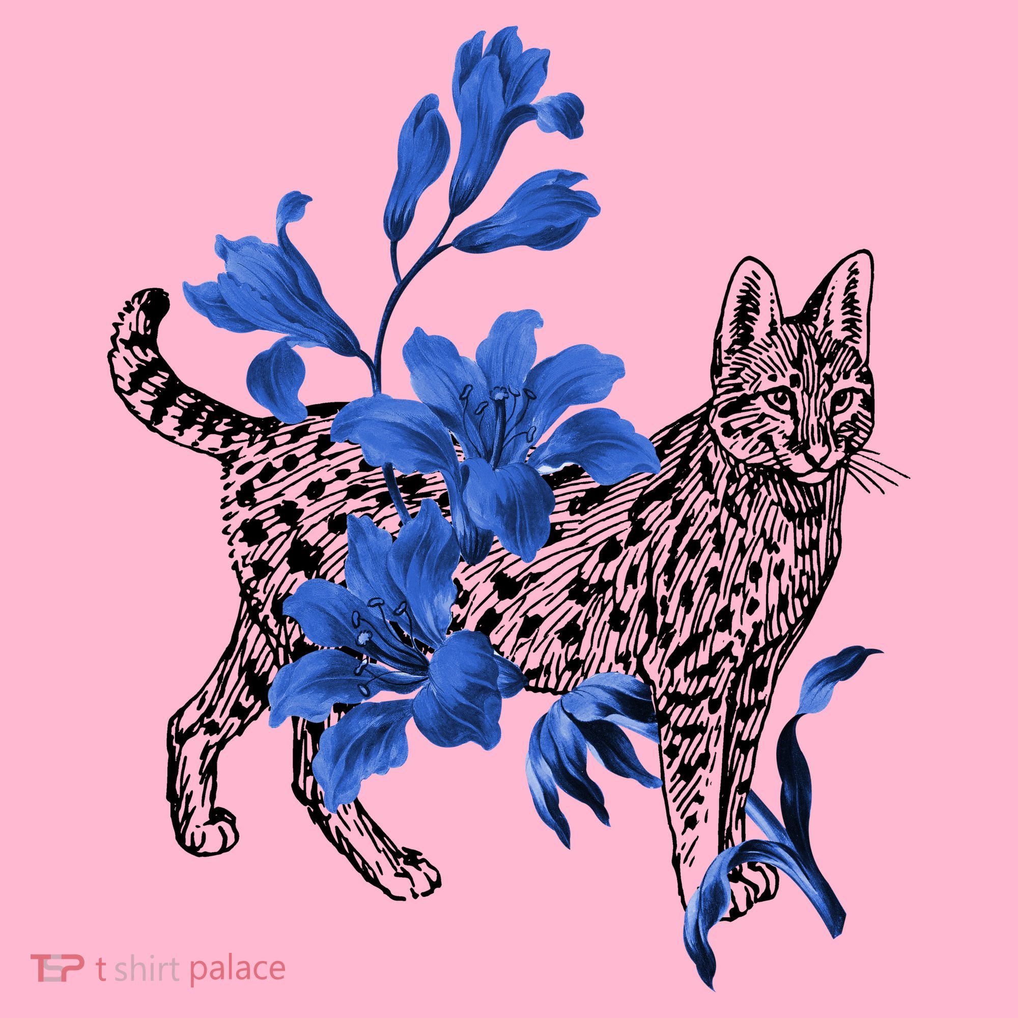 Cat Flower Art Cute Mousepad