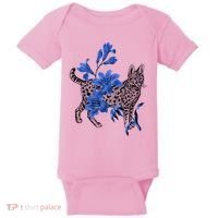 Cat Flower Art Cute Baby Bodysuit thumb 0