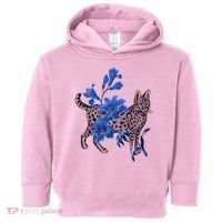 Cat Flower Art Cute Toddler Hoodie thumb 0