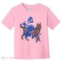 Cat Flower Art Cute Toddler T-Shirt thumb 0