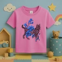 Cat Flower Art Cute Toddler T-Shirt thumb 3