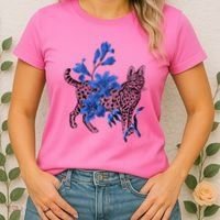Cat Flower Art Cute Women's T-Shirt thumb 2