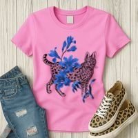 Cat Flower Art Cute Women's T-Shirt thumb 3