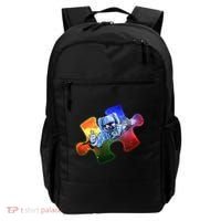Cool Funny Autism Awareness Galaxy Puzzle Piece Astronaut Backpack thumb 0