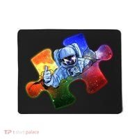 Cool Funny Autism Awareness Galaxy Puzzle Piece Astronaut Mousepad thumb 0