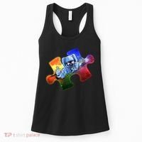 Cool Funny Autism Awareness Galaxy Puzzle Piece Astronaut Women's Tank Top thumb 0