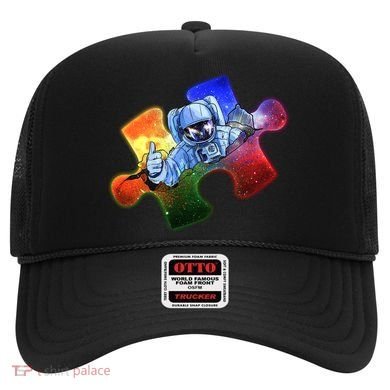 Cool Funny Autism Awareness Galaxy Puzzle Piece Astronaut Hat