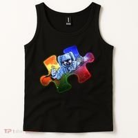 Cool Funny Autism Awareness Galaxy Puzzle Piece Astronaut Tank Top thumb 2