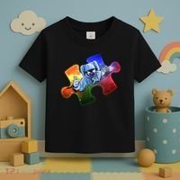 Cool Funny Autism Awareness Galaxy Puzzle Piece Astronaut Toddler T-Shirt thumb 3