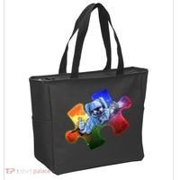 Cool Funny Autism Awareness Galaxy Puzzle Piece Astronaut Tote Bag thumb 2