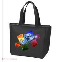 Cool Funny Autism Awareness Galaxy Puzzle Piece Astronaut Tote Bag thumb 3