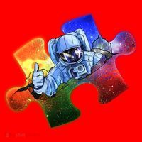 Cool Funny Autism Awareness Galaxy Puzzle Piece Astronaut Santa Hat thumb 1