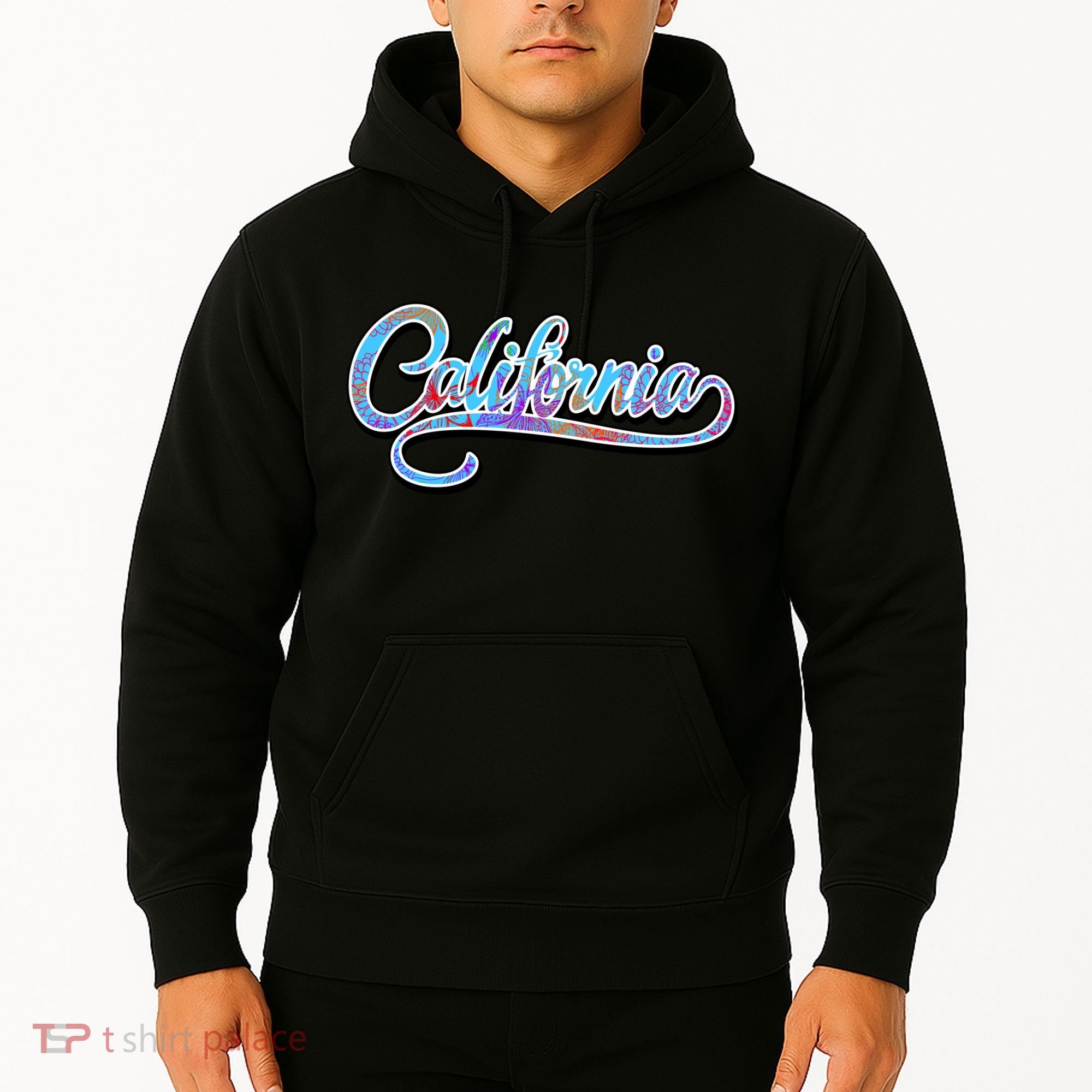 California Flower And Palm Hoodie