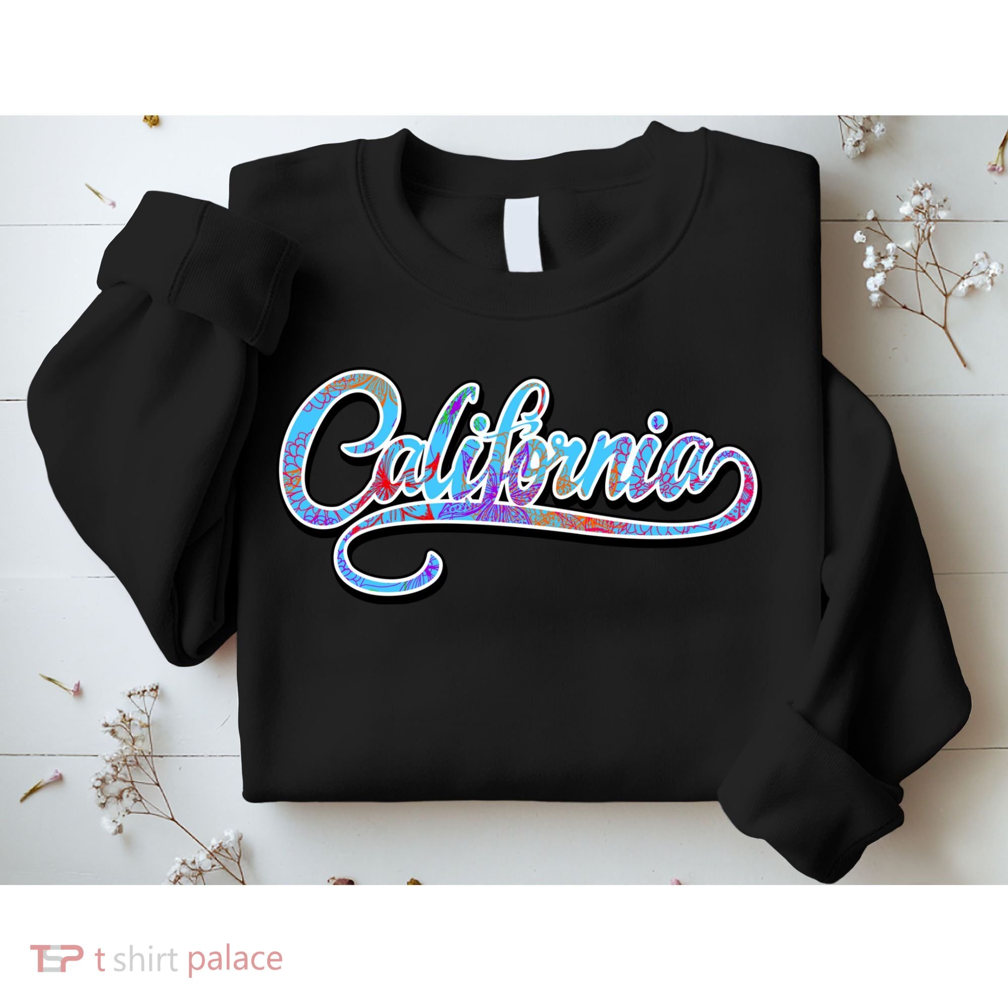 California Flower And Palm Sweatshirt
