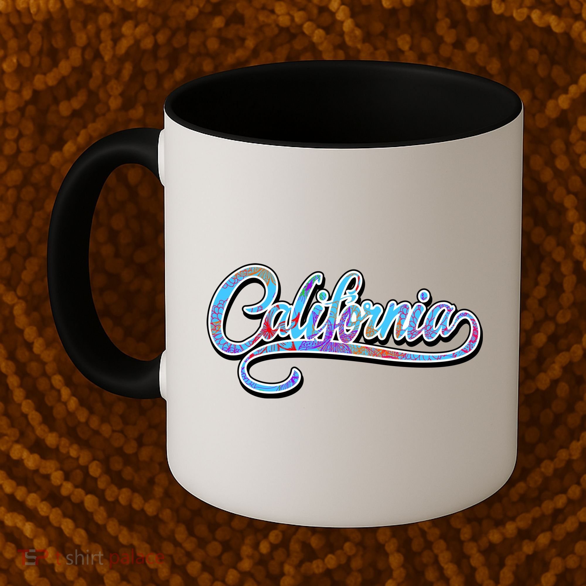 California Flower And Palm Coffee Mug