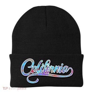 California Flower And Palm Beanie
