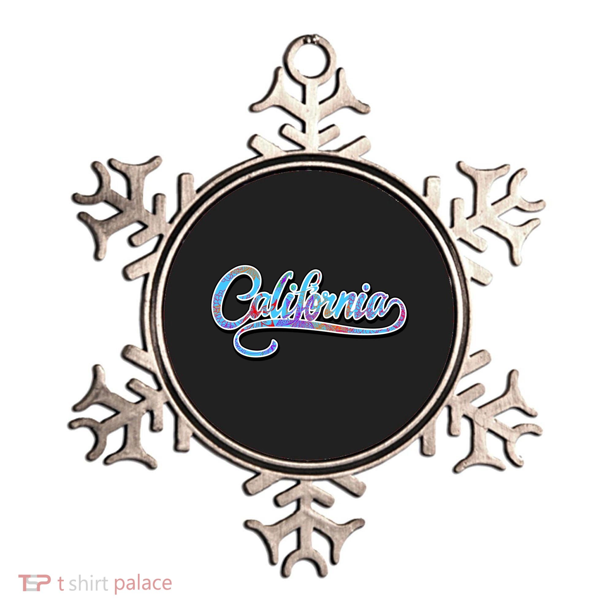 California Flower And Palm Ornament