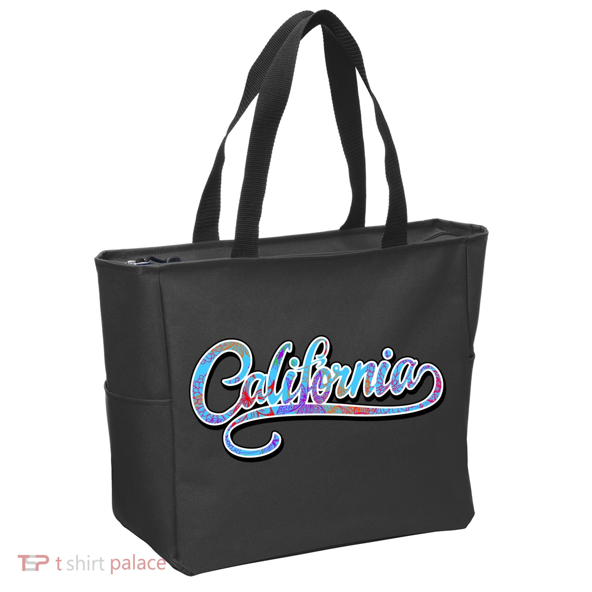 California Flower And Palm Tote Bag