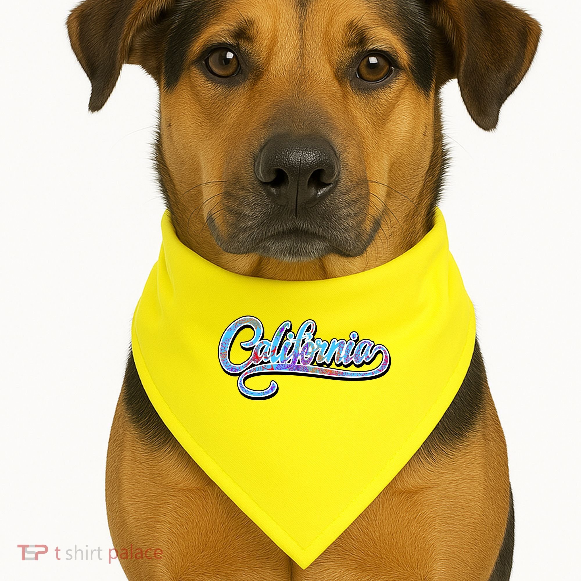 California Flower And Palm USA-Made Doggie Bandana