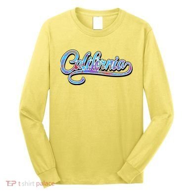 California Flower And Palm Long Sleeve Shirt