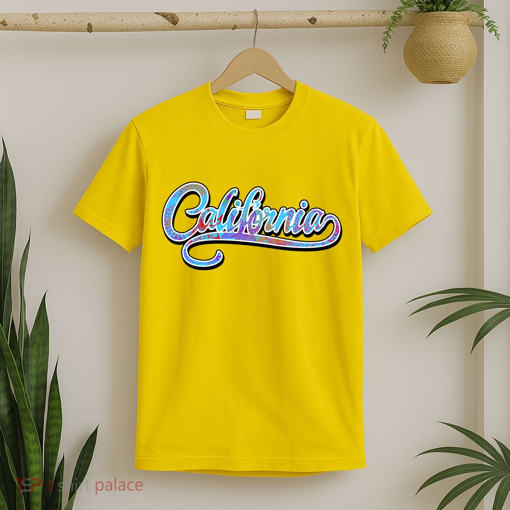 California Flower And Palm T-Shirt