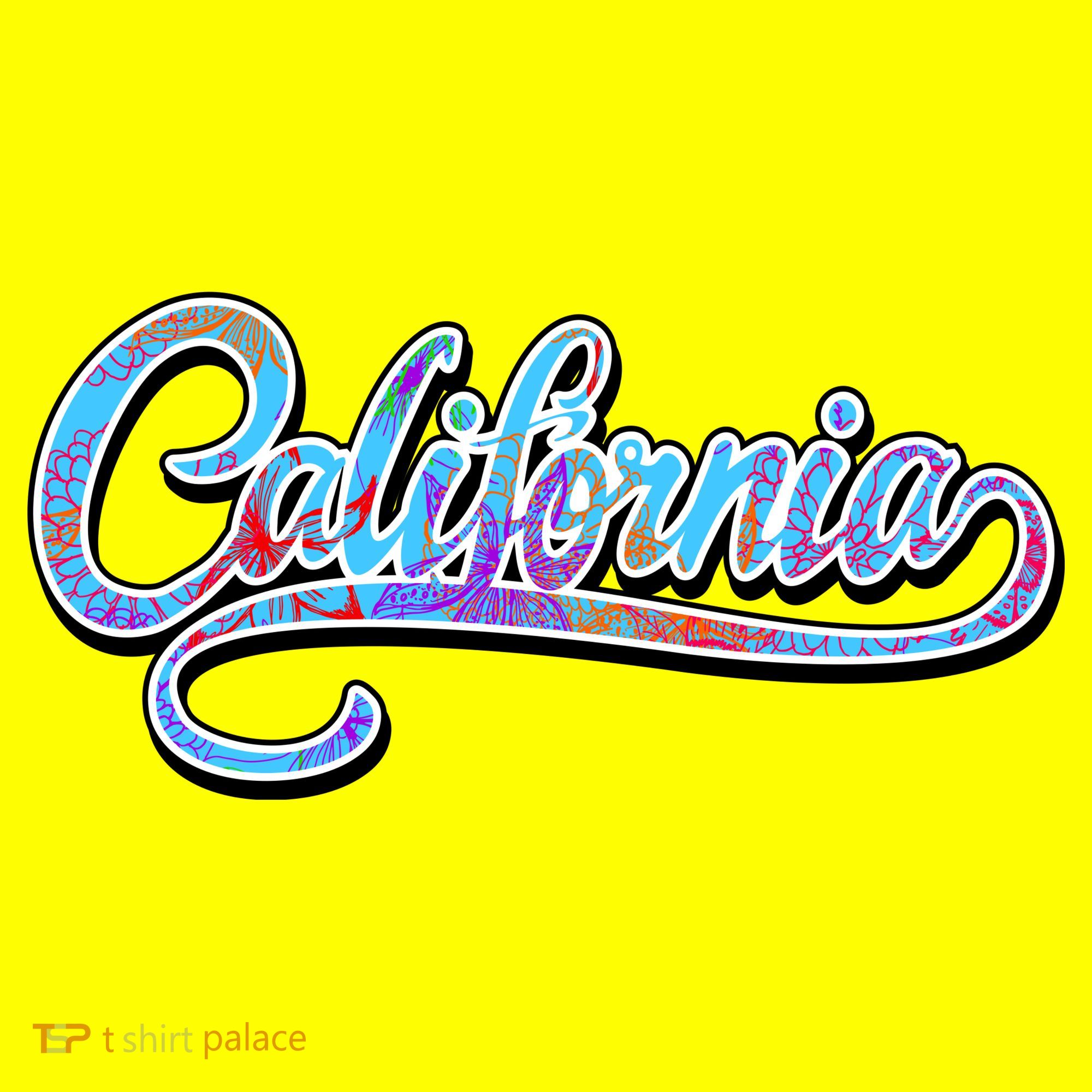 California Flower And Palm T-Shirt