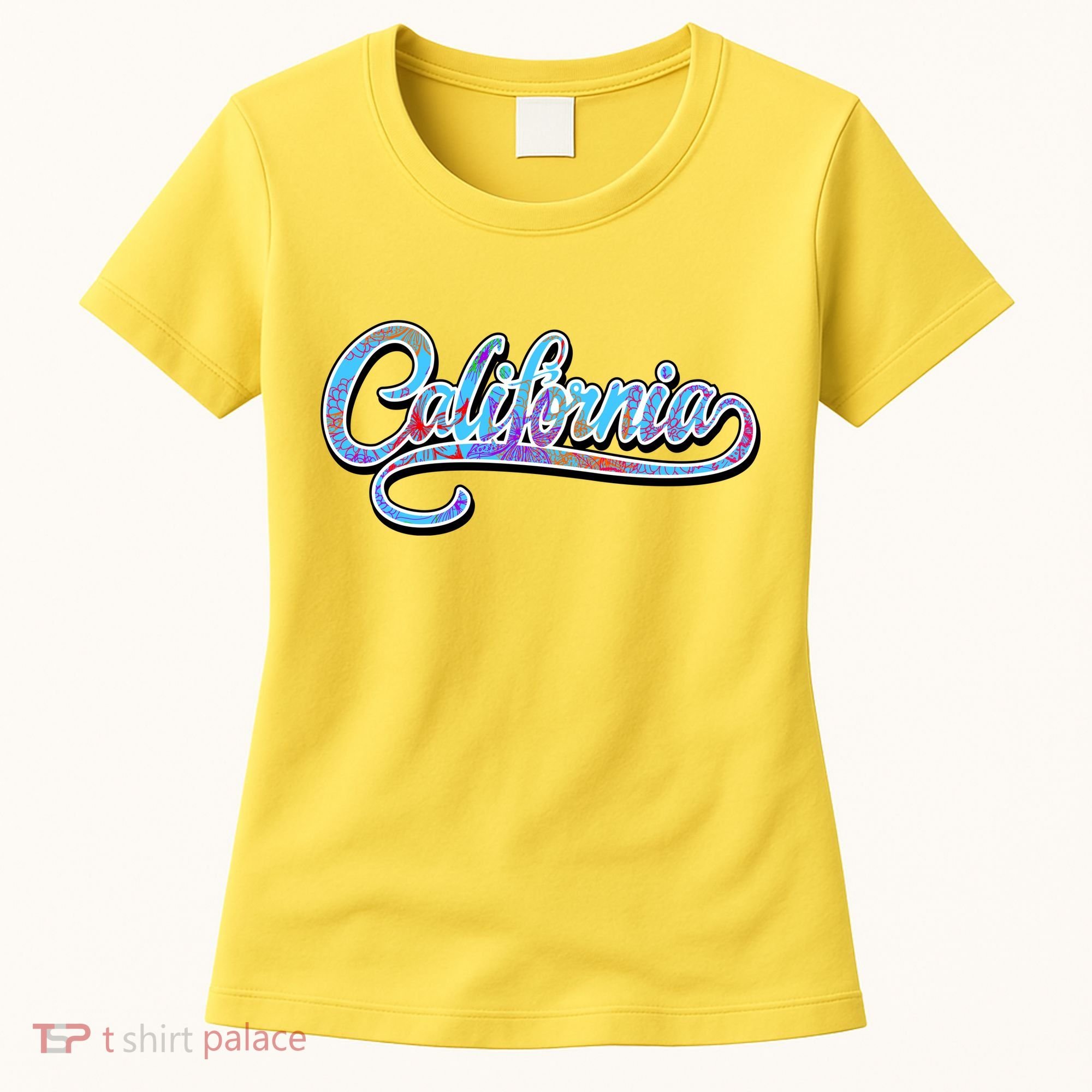 California Flower And Palm Women's T-Shirt