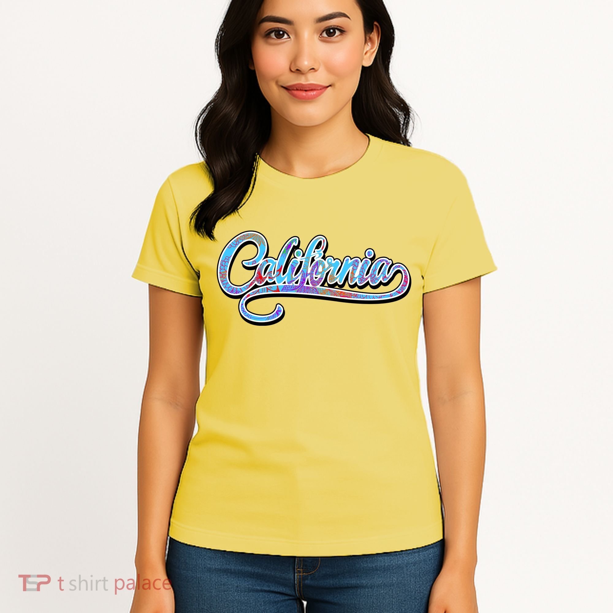 California Flower And Palm Women's T-Shirt