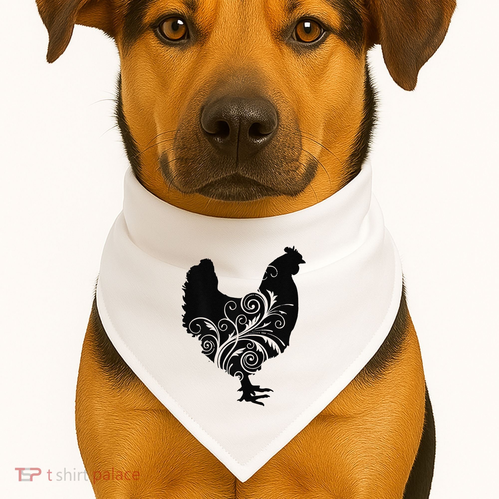 Chicken Farm Animal Poultry Farmer Gift USA-Made Doggie Bandana