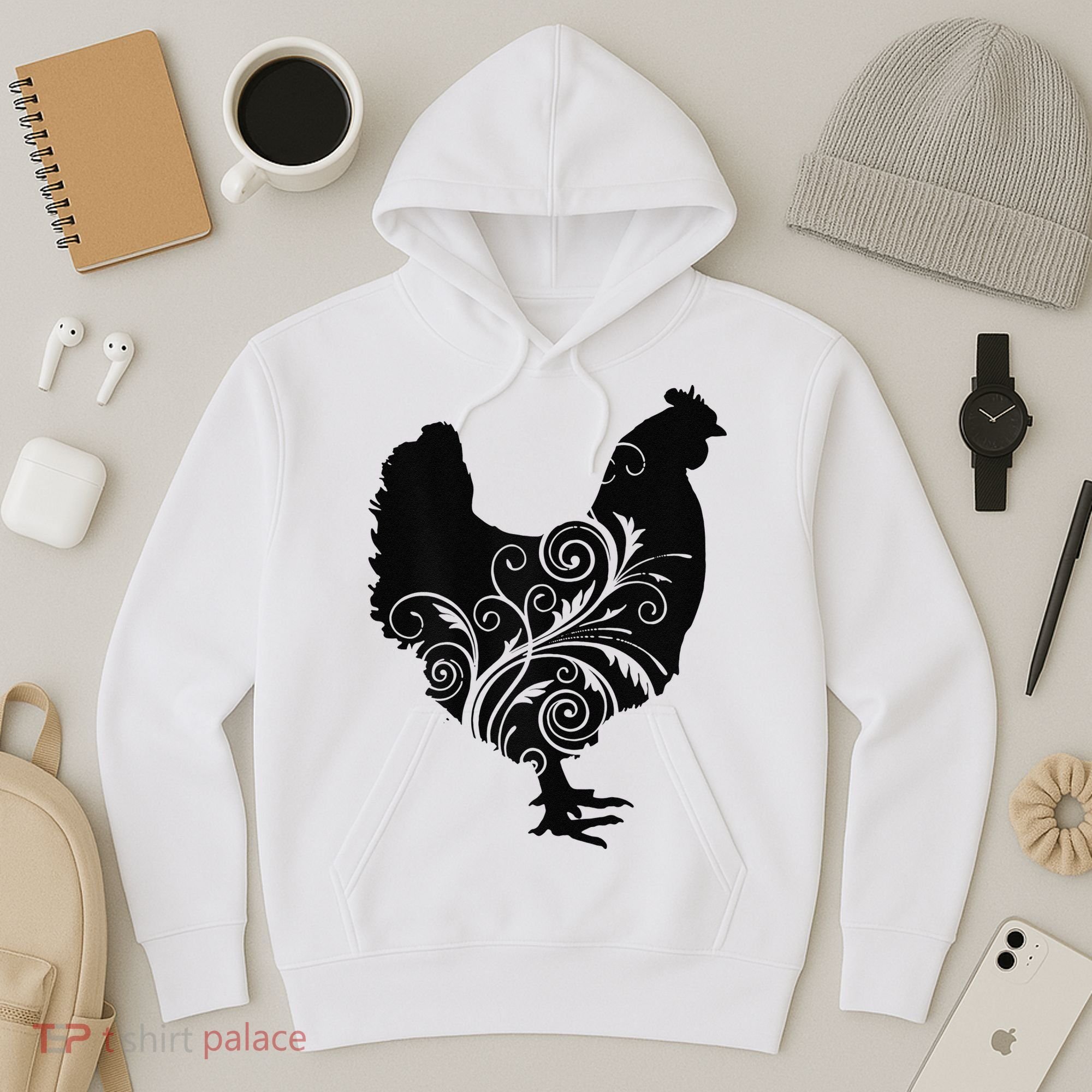 Chicken Farm Animal Poultry Farmer Gift Hoodie