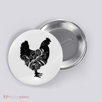 Chicken Farm Animal Poultry Farmer Gift Button