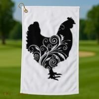 Chicken Farm Animal Poultry Farmer Gift Golf Towel thumb 1