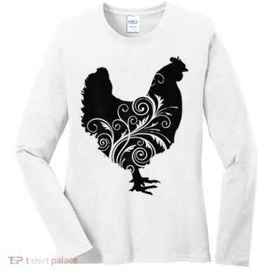 Chicken Farm Animal Poultry Farmer Gift Women's Long Sleeve Shirt