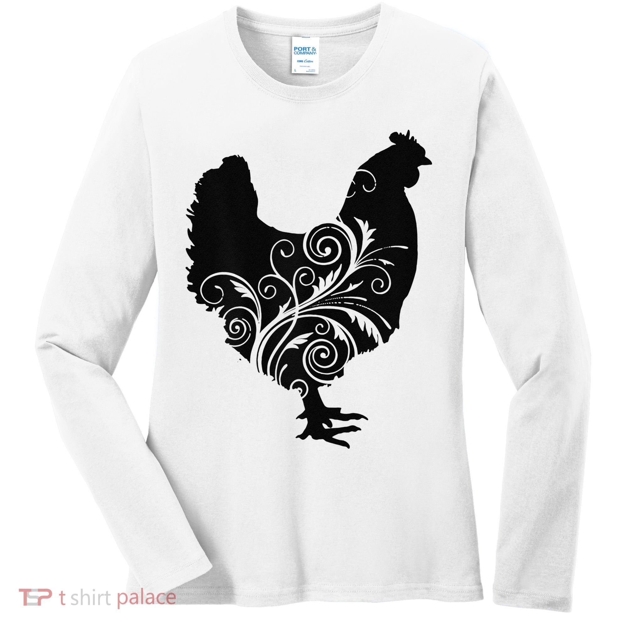 Chicken Farm Animal Poultry Farmer Gift Women's Long Sleeve Shirt