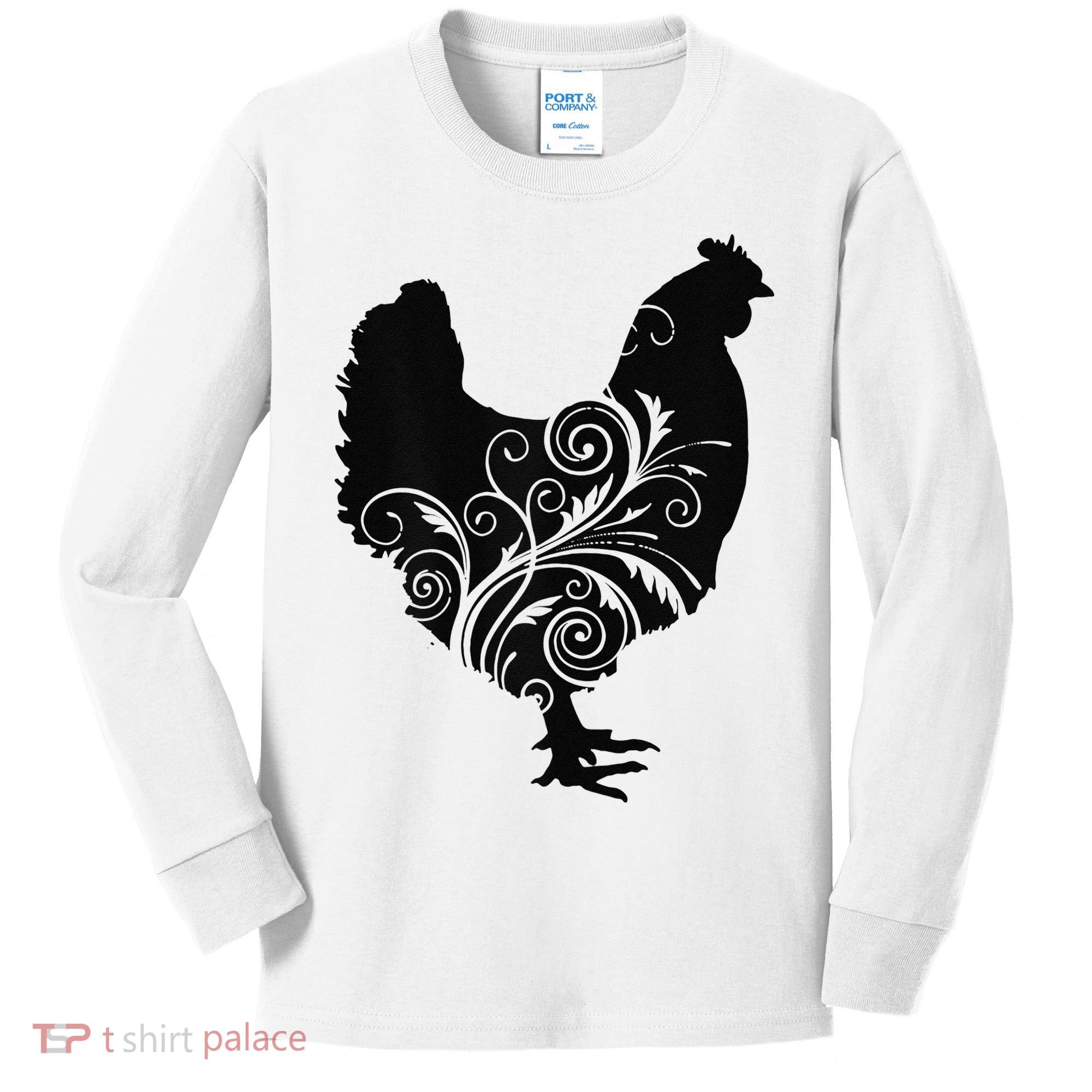 Chicken Farm Animal Poultry Farmer Gift Kids Long Sleeve Shirt