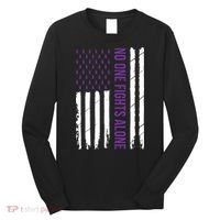 Cystic Fibrosis Awareness Purple Ribbon Long Sleeve Shirt thumb 0