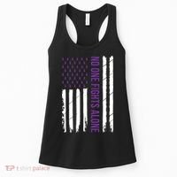Cystic Fibrosis Awareness Purple Ribbon Women's Tank Top thumb 0