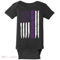 Cystic Fibrosis Awareness Purple Ribbon Baby Bodysuit thumb 0