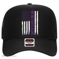 Cystic Fibrosis Awareness Purple Ribbon Hat thumb 0