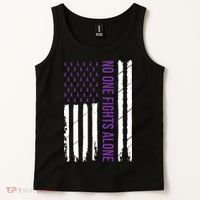 Cystic Fibrosis Awareness Purple Ribbon Tank Top thumb 2