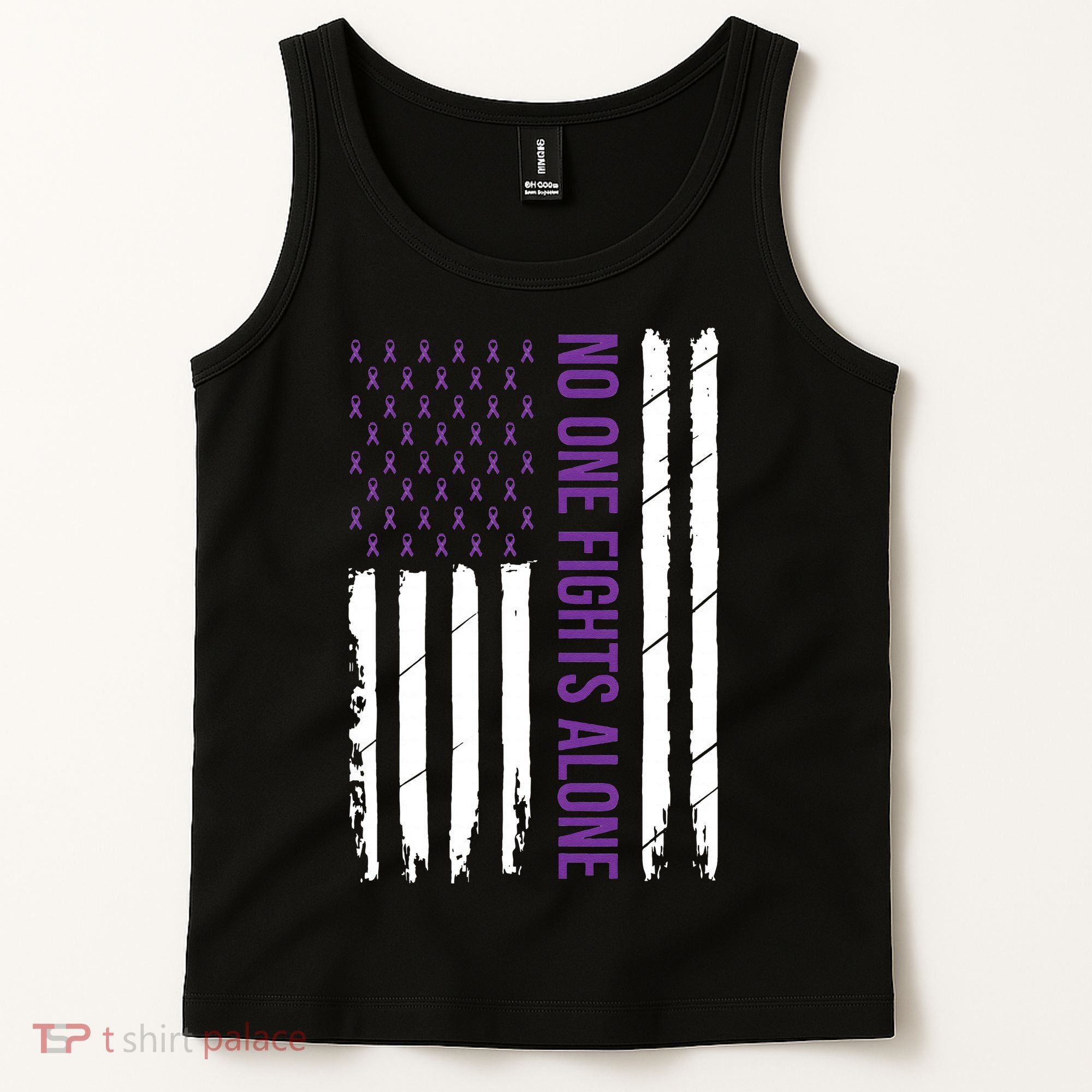 Cystic Fibrosis Awareness Purple Ribbon Tank Top