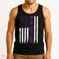 Cystic Fibrosis Awareness Purple Ribbon Tank Top thumb 3