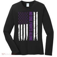 Cystic Fibrosis Awareness Purple Ribbon Women's Long Sleeve Shirt thumb 0