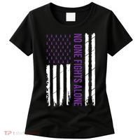 Cystic Fibrosis Awareness Purple Ribbon Women's T-Shirt thumb 0
