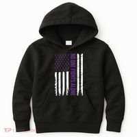 Cystic Fibrosis Awareness Purple Ribbon Kids Hoodie thumb 0